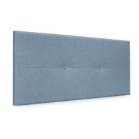 cabecero de lino natural con botones 110x50cm camas 105 - azul