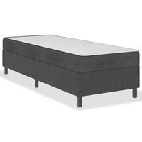 cama box spring tela gris oscuro 100x200 cm vidaxl