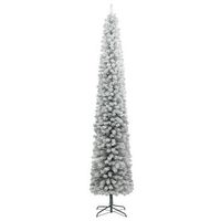 arbol navidad  decoraciones de navidad estrecho con soporte y nieve artificial pvc 270cm