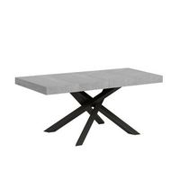 mesa extensible 130390x90 cm volantis premium patas cemento antracita