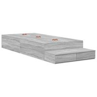 cama con almacenamiento gris sonoma 80 cm madera contrachapada