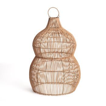 Pantalla Lámpara Colgante Ratán Tahani Iluzzia Natural