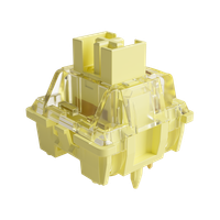 akko v3 cream yellow pro switch interruptor lineal de 5 pines 50gf con vastago a prueba de polvo compatible con teclado mecanico mx 45 piezas