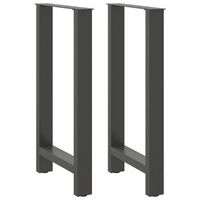 patas para mesa de bar antracita 2 unidades 50x90-91 cm acero vidaxl