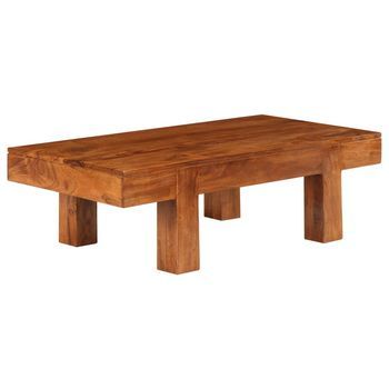 Mesa De Centro，mesa Auxiliar，mesita De Centro Madera Maciza Acacia Acabado Miel 100x50x30 Cm Cfw444306