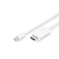 digitus cable adaptador mini displayport-hdmi 2m blanco