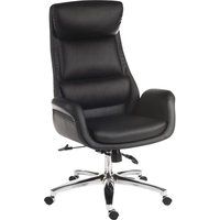 teknik ambassador faux-leather reclining executive chair - black black
