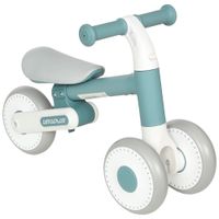 aiyaplay bicicleta sin pedales para bebe 1-2 anos plegable asiento ajustable direccion limitada a 135 ruedas eva silenciosas 52x23x365 cm azul