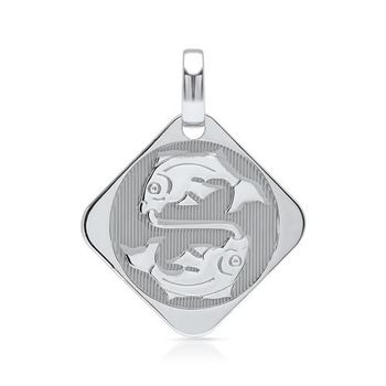Colgante de plata 925 signo zodiacal piscis