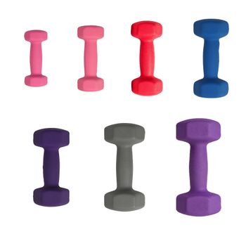 Juego de 2 mancuernas - 2 x 2 kg, mancuernas hexagonales, superficie de vinilo, ideales para fitness, ejercicio y entrenamiento, gimnasio en casa, disponibles en varios colores