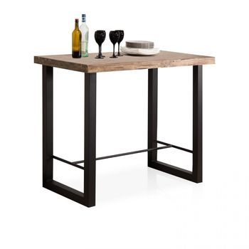Mesa Alta Loft Roble Boreal – Negro 120 X 100 X 70cm Cm