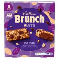 cadbury brunch bars raisin 5 pack