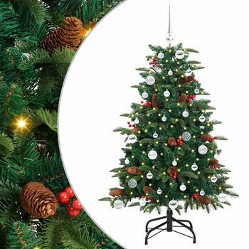 Árbol De Navidad Artificial Verde 150 Cm Pvc, Metal Y Plástico Vidaxl