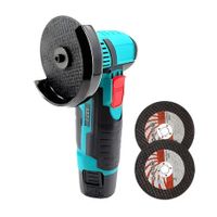 ipsdi radial pequena bateria de 500w 19500rpmmini amoladora angular bateria con motor brushlessbloqueo de husillo y 2 x 3900mah baterias de 18v