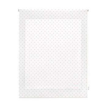 Estor Enrollable Premium - Estor Enrollable Tamaño 120x180 - Estor Premium Color Blanco Con Motas Rosas | Blindecor