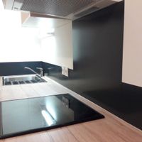 frente de cocina en aluminio - 200 x 20 cm - gris