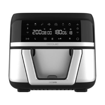 Cecotec Freidora de Aire sin Aceite 9L Divisible en 2 Air Fryer Cecofry Dual 9000. 2850W, Dietética y Digital, Panel Táctil