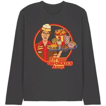 Steven Rhodes Camiseta manga larga Eat Your Worries para hombre