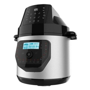 Cecotec GM H Deluxe Fry Olla Programable con Cabezal de Aire y Báscula 6L Acero Inoxidable