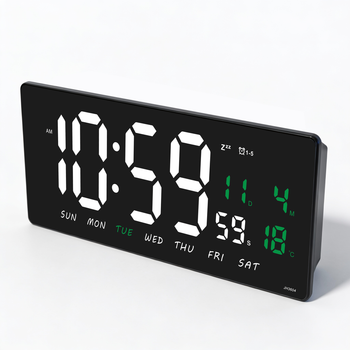 Reloj Despertador Digital de Pared SODANY Pantalla LED Grande con Hora, Fecha y Temperatura, Alarma con Función Snooze