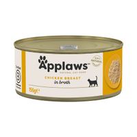 applaws en caldo 24 x 156 g latas para gatos - pack ahorro - pechuga de pollo