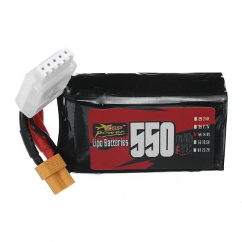 ZOP Power 4S 14.8V 550mAh 95C 8.14Wh Batería LiPo con enchufe XT30 para Drone RC Carreras FPV