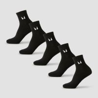 calcetines tobilleros unisex de mp paquete de 5 - negro - uk 9-11