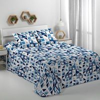 edredon invierno estampado prisma  funda cojin 135 cm rufino diaz azul
