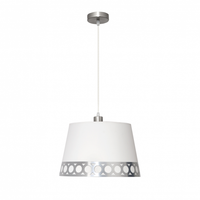 colgante dalia 1xe27 blancoplata regx40x40 cm