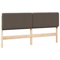 cabecero tapizado marron y topo 180 cm madera de pino macizo vidaxl