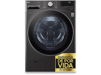 Lavadora carga frontal - LG F0P3CYV2E, 20 kg, 1000 rpm, 14 programas, AI Direct Drive™, TurboWash™360˚, Acero negro