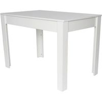 dupi mesa comedor aitana con estructura y tapa superior de madera blanco 140x80