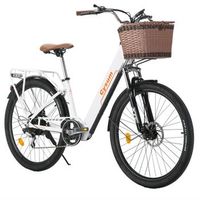 cysum cityrun step-thru bicicleta urbana electrica con motor de 250 w bateria de 36 v y 10 ah