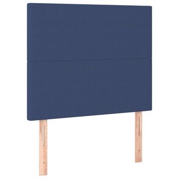 Pack 2 Uds Cabeceros Cama | Panel De Cabeceras De Tela Azul 80x5x78/88 Cm