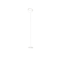 platon - lampara de pie led regulable de 30 w 3000 k 2968 lm 190 cm de alto interruptor de pedal de encendidoapagado - perenz - blanco