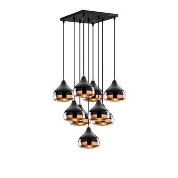 Lámpara De Techo Yildo-6893 Negro Metal 63x63x112 Cm