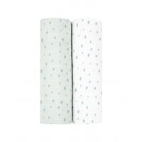 juego de panales de muselina 2 uds 80x80 cm dots azul