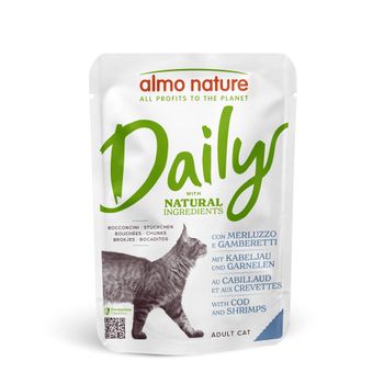 Almo Nature Daily Menu 24 x 70 g - Pack Ahorro - Bacalao y gambas