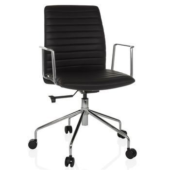 Silla De Oficina, Sillón De Dirección Vemona 30 Cuero Sintético Negro