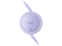 cable usb-c - baseus free2pull retractil tipo c de 100 cm universal 60w lila