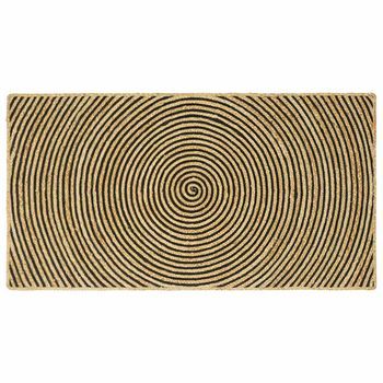 Alfombras De Área Negro 100 X 200 Cm Yute Vidaxl