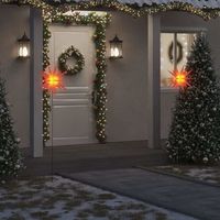 lamparas de navidad  decoraciones de navidad led plegables 3 uds rojo 57 cm cfw789744