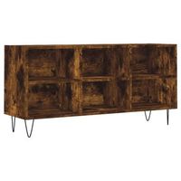 mueble de tv madera de ingenieria roble ahumado 1035x30x50 cm vidaxl