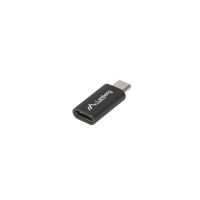adaptador lanberg ad-uc-um-01 micro-usb 20 b a usb type-c niquel negro