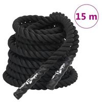 cuerda de batalla negra 15 m 11 kg poliester vidaxl