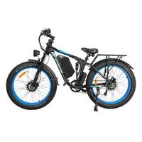 baolujie dp-2603sj bicicleta electrica de doble motor para adultos 52v 32ah fat bike de 26r negro y azul