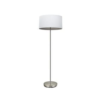 Pie Salon Tatiana 1xe27 Niquel/blanco-madera Gris 162x40x40 Cm