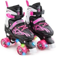 super quad x pro patines de ruedas - rosa