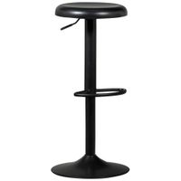 taburete de bar regulable de metal negro