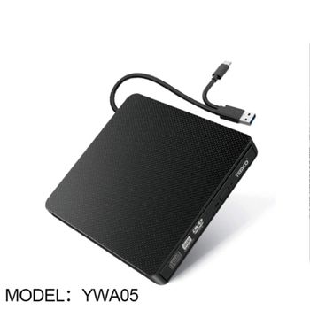 TEMCO Lector CD/DVD Externo, USB 3.0 Grabadora DVD Externa,Disquetera Externa USB C CD/DVD-RW Drive, Lector DVD Externo para Portatil,PC,Laptop,Windows 11/10/8.1/XP/Linux/MacOS,iMac,Macbook Negro